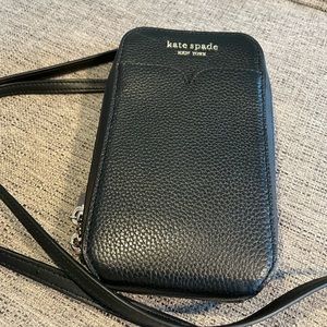 NWT! Kate Spade black phone crossbody
